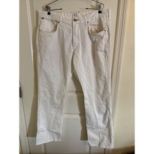 Men's Tommy Bahama White Straight Leg Jeans Sz 38 X 32 Resort Wear Preppy
